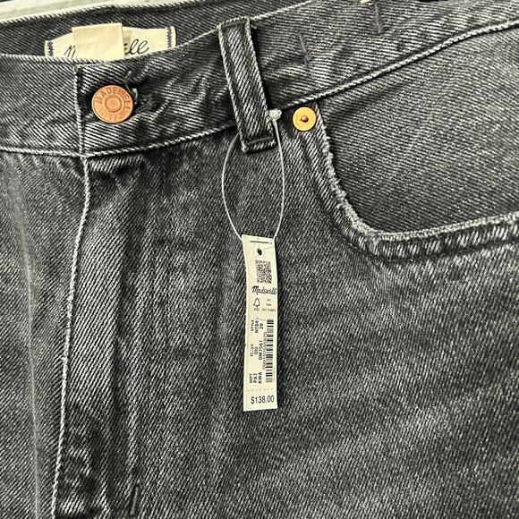 NEW Madewell Superwide-Leg Jeans kingswood Black Wash Size 28 Minimalist - Picture 6 of 8